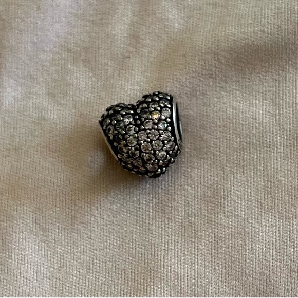PANDORA Pink Pave Heart Charm - Picture 2 of 7